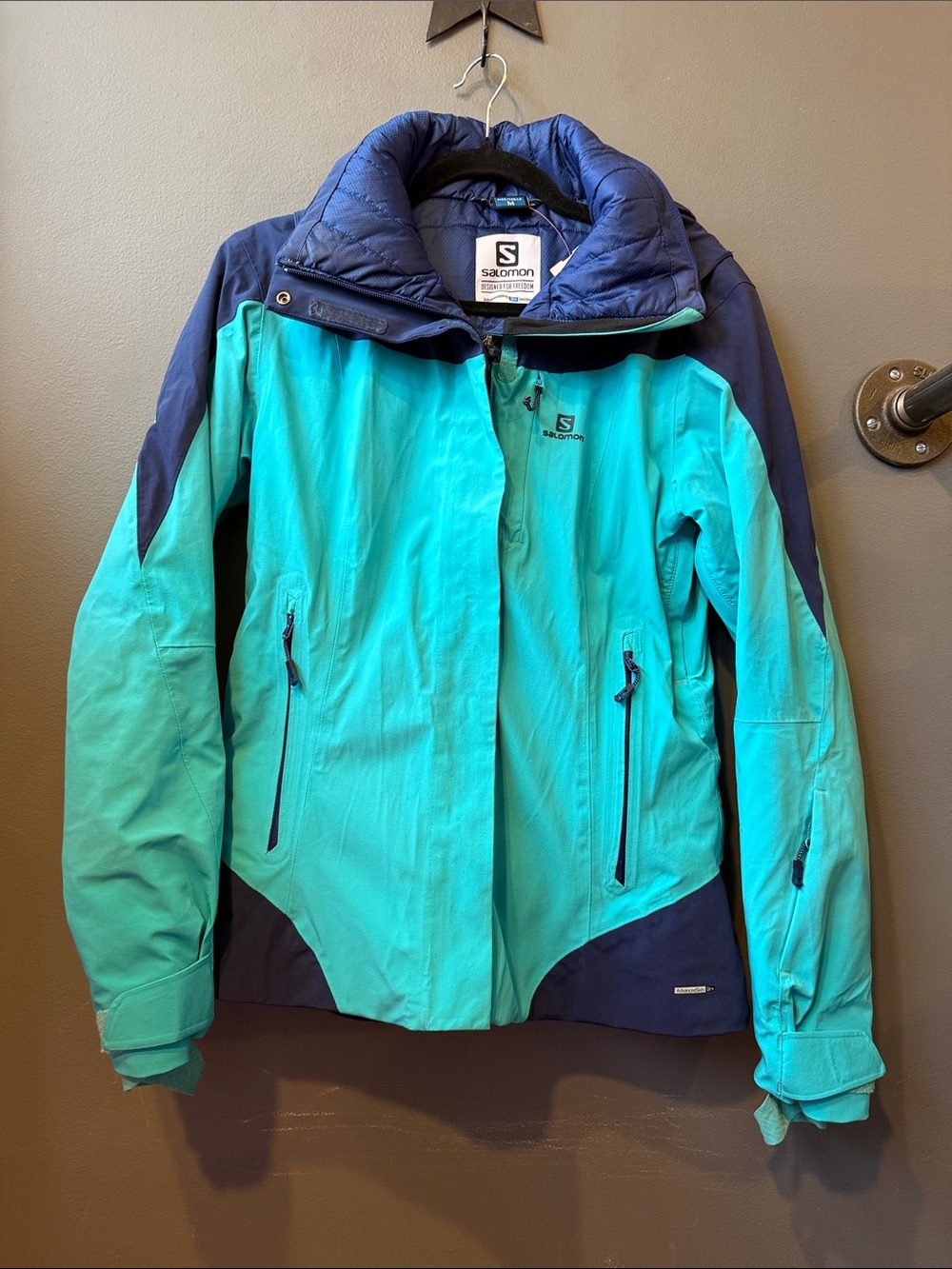 Salomon Teal and Navy Women's Ski Jacket